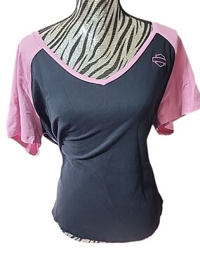 Harley Davidson Raglan Tee Womens 2W Plus Size Vintage Moto Streetwear